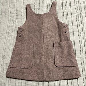 Zara Tan Wool Pinafore Dress for Girls